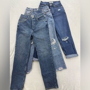 We The Free Jeans Lot of 3 Size 28 Straight Leg Boho Free People